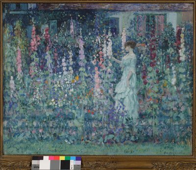 Stokroser av Frederick Carl Frieseke