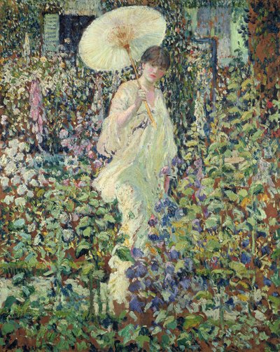 Sol og vind (olje på lerret) av Frederick Carl Frieseke
