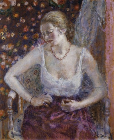 Kvinne dressing av Frederick Carl Frieseke
