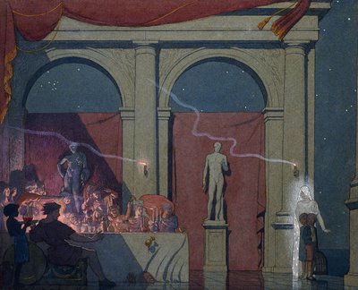 Tyltyl slår diamanten i The Palace of Luxury, 1911 av Frederick Cayley Robinson