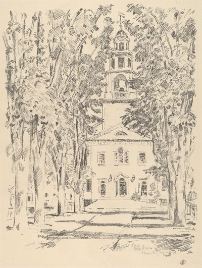 Colonial Church, Gloucester, 1918. av Frederick Childe Hassam