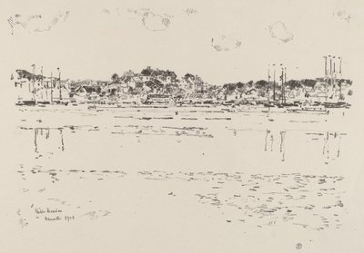 Indre havn, ca. 1918. av Frederick Childe Hassam