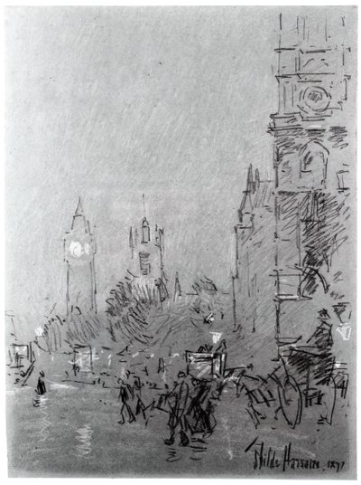 London, kveld, 1897. av Frederick Childe Hassam