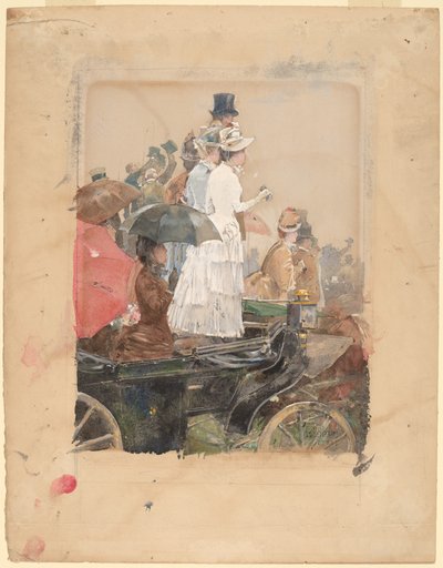 Tilskuere ved Grand Prix, 1888. av Frederick Childe Hassam