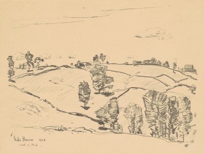 Steingjerder, Land of Nod, 1918. av Frederick Childe Hassam