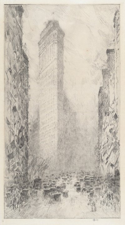 Washingtons bursdag - Fifth Avenue & 23rd Street, 1916. av Frederick Childe Hassam