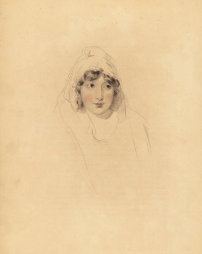 Portrett av Lady Augusta Lowther, grevinne av Fane, kone til den første jarlen av Lonsdale. Håndtonet gravering av Frederick Christian Lewis etter en illustrasjon av Sir Thomas Lawrence fra P.G. Patmore