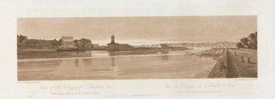 Utsikt over landsbyen Chaillot & C. tatt fra Pont de la Concorde 1803; Plate 17 fra Views in Paris, Emanuel Volume-sporingen av platen B1981.25.2626 av Frederick Christian Lewis the Elder