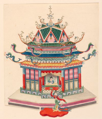 Design for en kinesisk paviljong av Frederick Crace