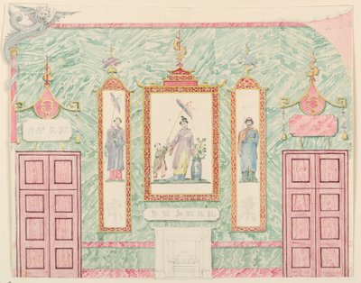 Vegghøyde, sannsynligvis for bankettrommet, Royal Pavilion, Brighton av Frederick Crace