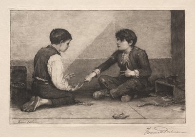 Mora-spillerne, 1883. av Frederick Dielman