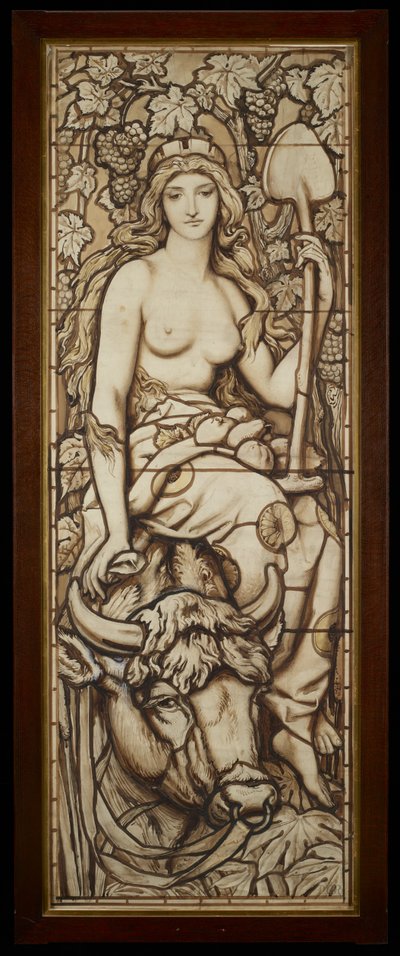 Earth, fra serien The Four Elements, ca. 1888-89 (penn og blekk med vask over blyant på papir) av Frederick G. Smith