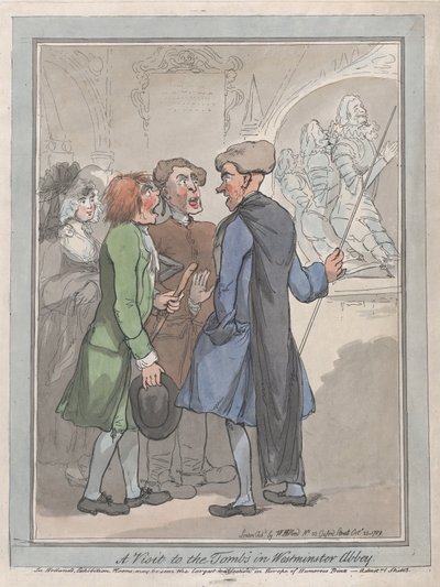 Et besøk til gravene i Westminster Abbey, 23. oktober 1789. av Frederick George Byron