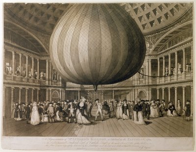 Innvendig utsikt over Pantheon, Oxford Street, London, 1785 (akvatint) av Frederick George Byron