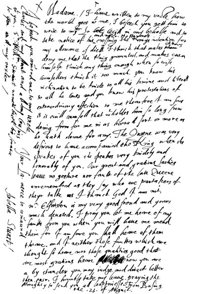 Brev av Arabella Stuart til grevinnen av Shrewsbury, sent på 1500-tallet - tidlig på 1600-tallet 1865. av Frederick George Netherclift
