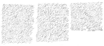 Brev av Elizabeth I, dronning av England, til James VI av Skottland, c1588 1865. av Frederick George Netherclift