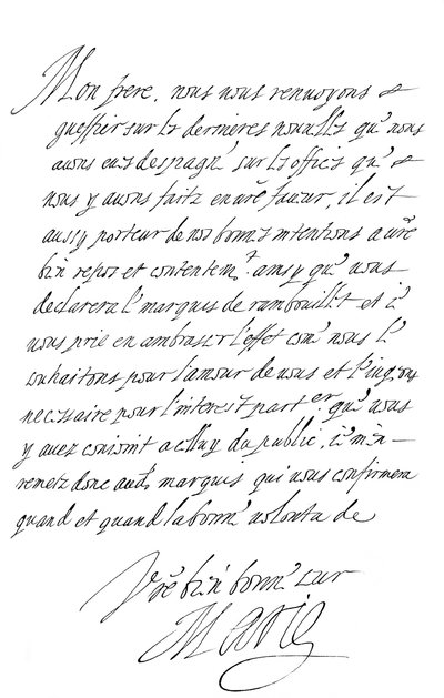 Brev av Marie de Medici til hertugen av Savoy, slutten av 1500-tallet - begynnelsen av 1600-tallet 1865. av Frederick George Netherclift