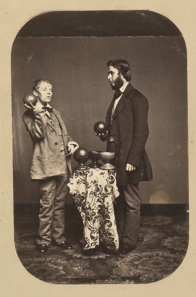 Dr. Joseph Parrish og en idiot, ca. 1858. av Frederick Gutekunst