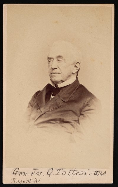 Portrett av general Joseph Gilbert Totten 1788-1864, før 1864. av Frederick Gutekunst