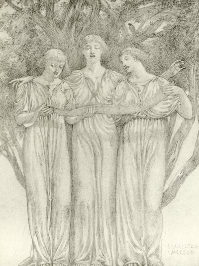 The Fairies (gravyr) av Frederick Hamilton Jackson