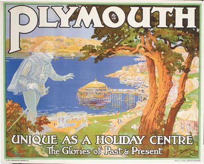 Plymouth (farge litho) av Frederick Hammersley Ball
