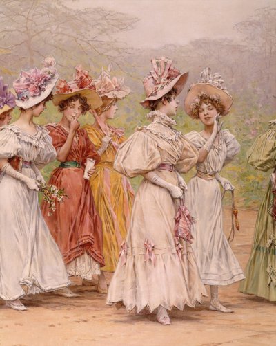 The Promenade (olje på lerret) av Frederick Hendrick Kaemmerer