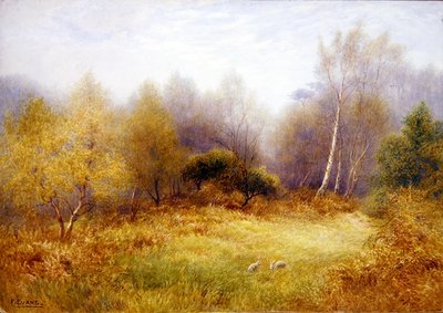 Kaniner i en skogsrydning (akvarell på papir) av Frederick Henry Evans