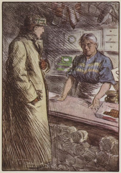 Illustrasjon for They av Rudyard Kipling (farge litho) av Frederick Henry Townsend