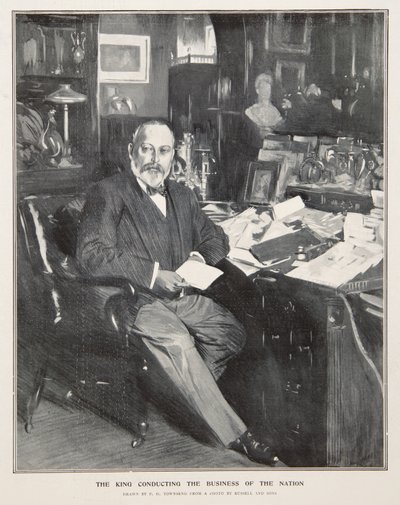 Kong Edward VII driver nasjonens virksomhet av Frederick Henry Townsend