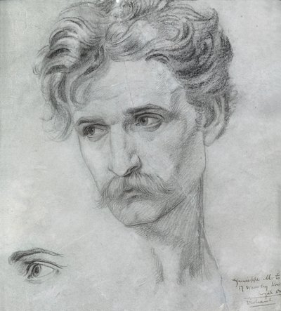 Studie av Giuseppe Moto (kritt på papir) av Frederick James Sheilds