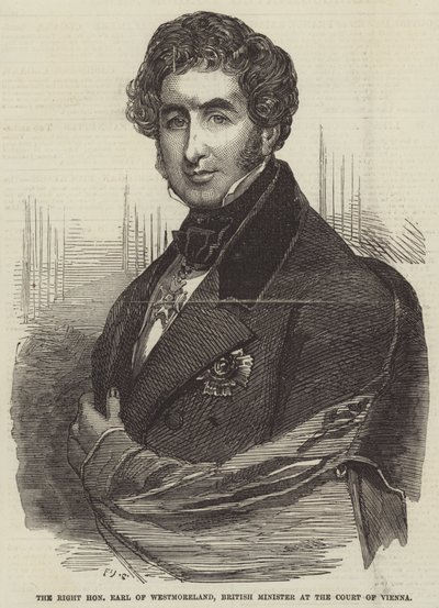 The Right Honourable Earl of Westmorland, britisk minister ved domstolen i Wien av Frederick John Skill