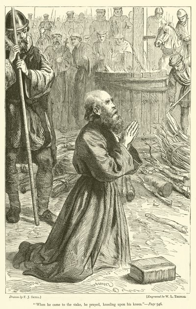 Da han kom til staven, ba han, knelte på kne av Frederick John Skill