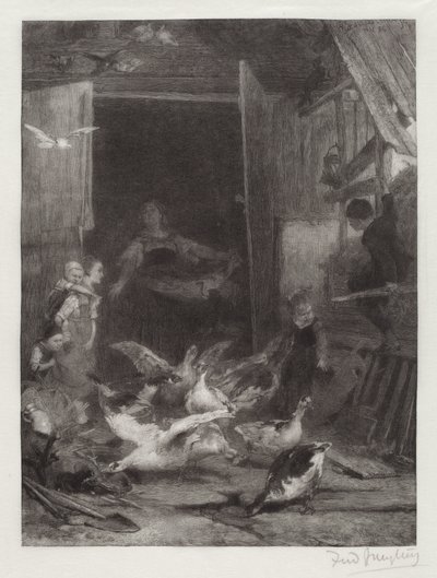Uten tittel (gårdsscene) av Frederick Juengling