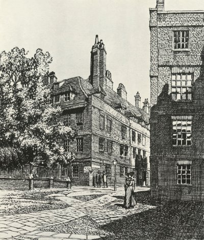 Cliffords Inn i London, 1903, 1934. av Frederick Landseer Maur Griggs