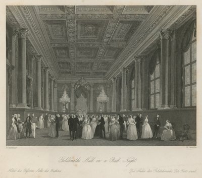 Goldsmiths Hall på ballkveld av Frederick Mackenzie