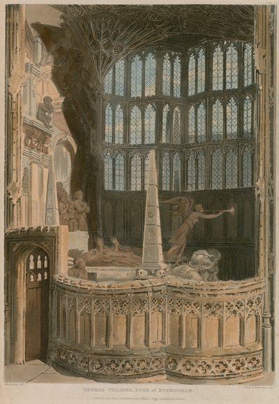 Minnesmerke for George Villiers, hertugen av Buckingham, Westminster Abbey, London av Frederick Mackenzie