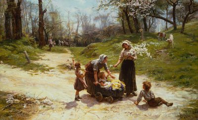 mai (olje på lerret) av Frederick Morgan