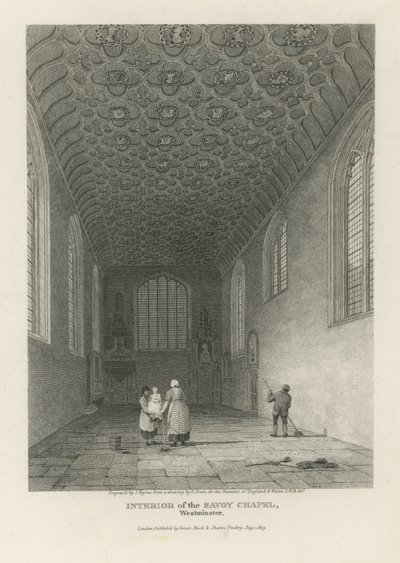 Interiøret i Savoy-kapellet av Frederick Nash
