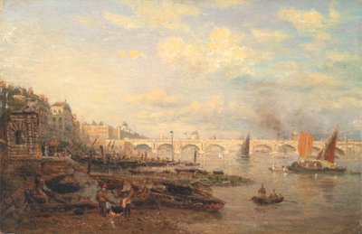 Themsen og Waterloo Bridge fra Somerset House av Frederick Nash