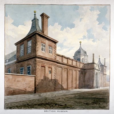 Utsikt over British Museum, Bloomsbury, London, c1807 av Frederick Nash