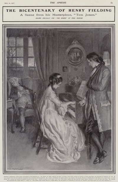 En scene fra Henry Fieldings Tom Jones (litho) av Frederick Pegram