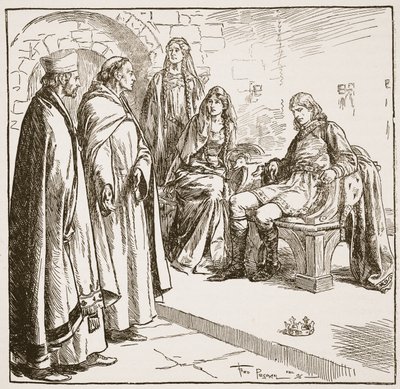 Dunstan, Edwy og Elgiva, illustrasjon fra 