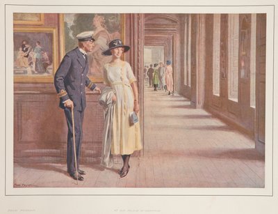 Sjøoffiser og dame i Statens leiligheter av Frederick Pegram