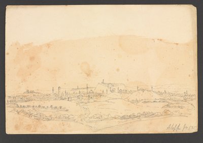 Aleppo fra SW, Syria av Frederick Peter Layard
