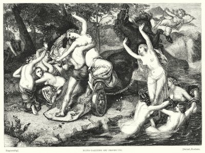 Pluto bærer av seg Proserpine (gravering) av Frederick Richard Pickersgill