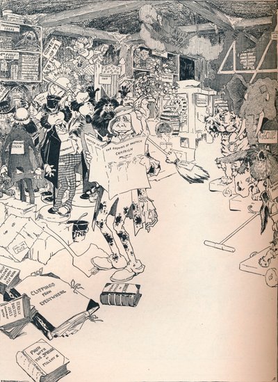 Eiendomsrommet til en smart tegneserieskaper, c1890 av Frederick Richardson