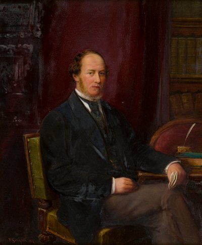 Portrett av den tredje jarlen av Bradford, ca. 1872 (olje på lerret) av Frederick Sargent