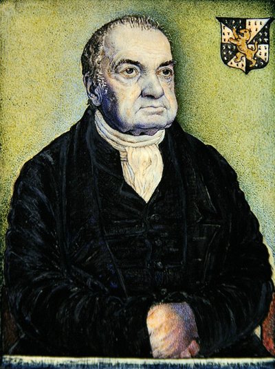 Portrett av William Williams, ca. 1828 (akvarell på elfenben) (par til 367110) av Frederick Tatham