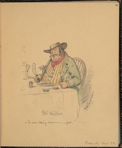 F. 10: Scene fra Pickwick Papers, Mr Weller, fra en 