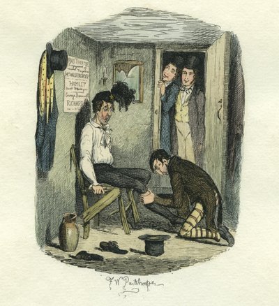 The Flaying of Hamlet, Great Expectations, ca. 1885 (håndfarget etsning) av Frederick W. Pailthorpe